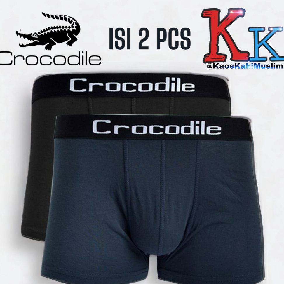 ORIGINAL KaosKakiMuslim BOXER PRIA CROCODILE 3 ISI 2 CELANA DALAM PRIA ORIGINAL cd boxer