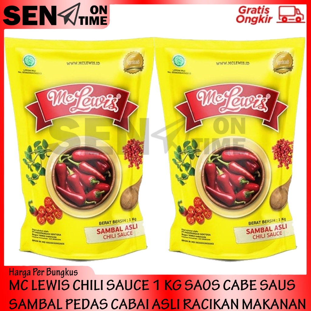 

SAOS SAMBEL MCLEWIS SAMBAL ASLI POUCH 1 KG MC LEWIS CHILI SAUCE CABE PEDAS SAUS CABAI BUMBU MASAK KECAP RACIKAN MAKAN PENYEDAP PENCAMPUR RASA HOT PREMIUM VALUE FROZEN FOOD CAMPURAN MAKANAN RINGAN RDS4