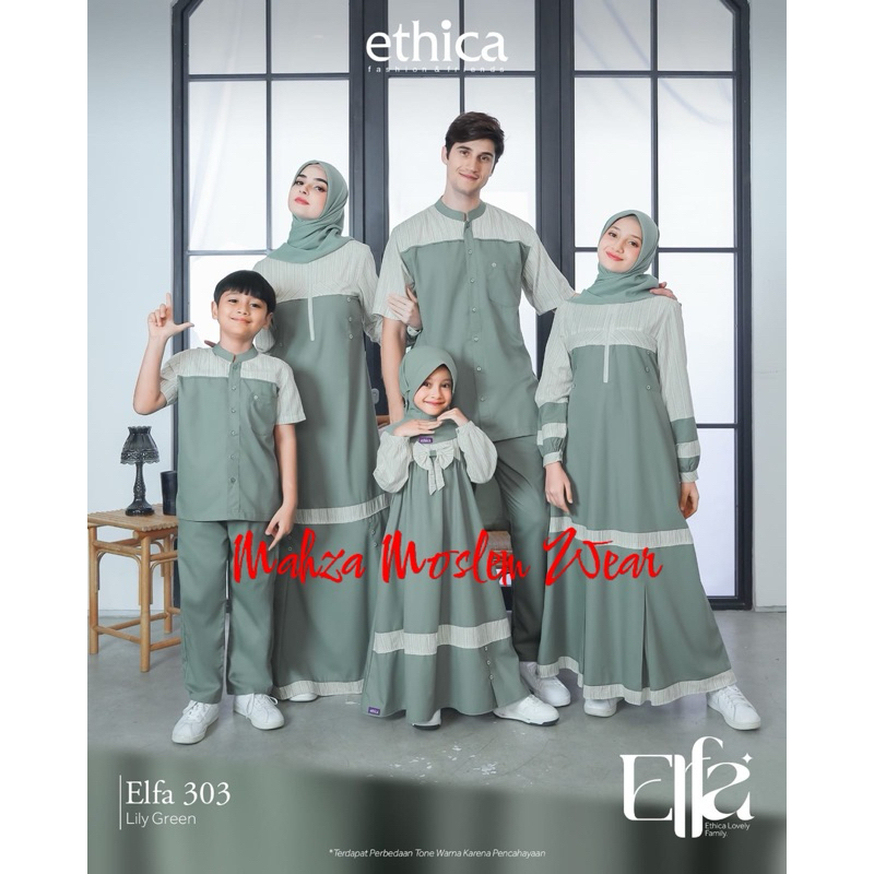 ELFA 303 LILY GREEN || SARIMBIT KELUARGA ORIGINAL ETHICA