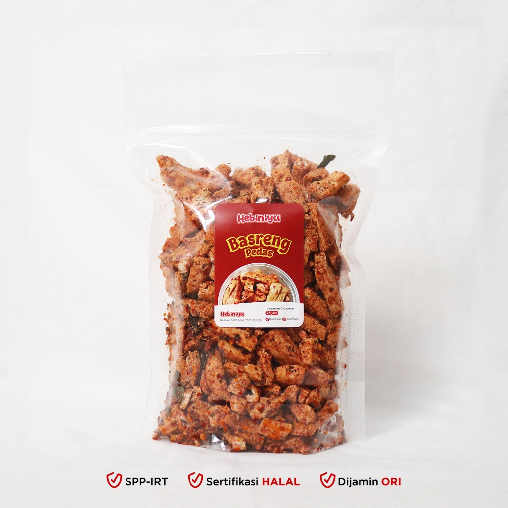 

Hebiniyu - Basreng Pedas Extra Daun Jeruk 250 Gram Kemasan Plastik