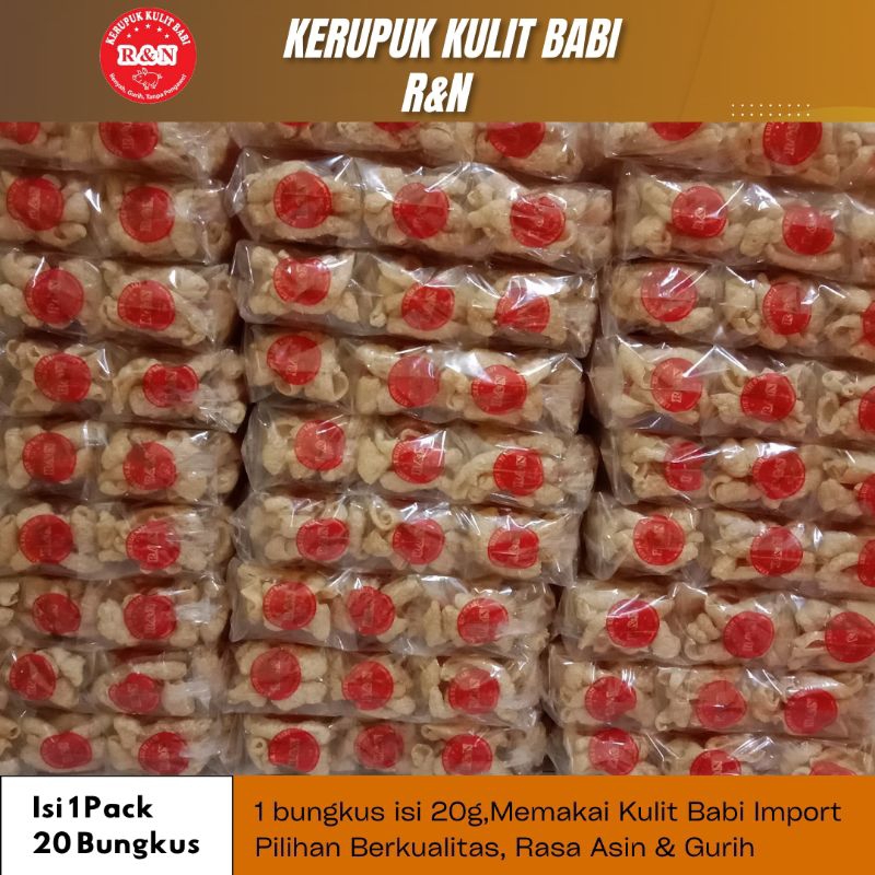 

KERUPUK KULIT BABI R&N IMPORT/CU JIU CHA/KERUBI - 1 PAK ISI 20 BUNGKUS