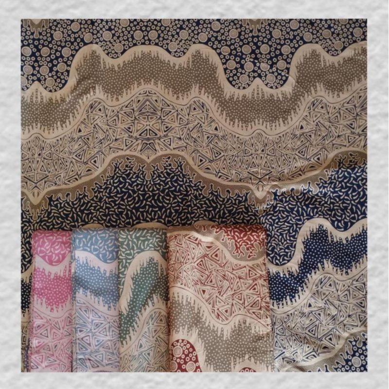 prsd kain batik printing motif abstrak gelombang