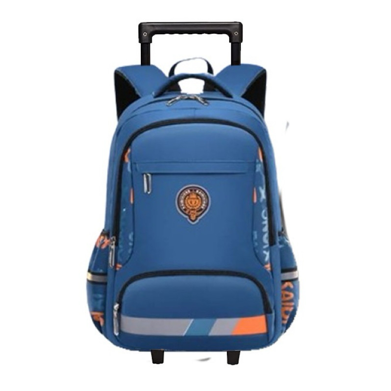 Tas ransel troli anak laki laki tas sekolah anak TK SD tas koper anak polos simple tas ransel jinjin
