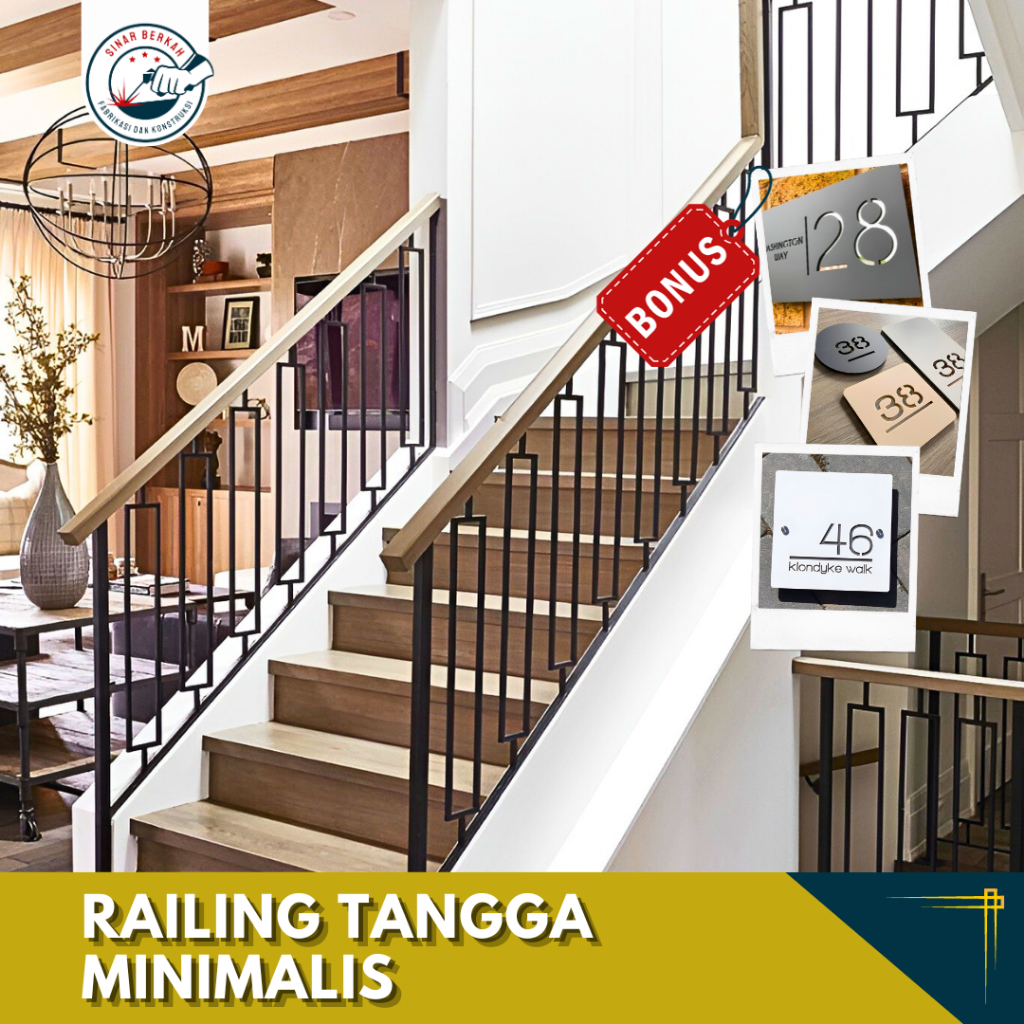Railing Tangga Minimalis - Railing Anak Tangga Stainless