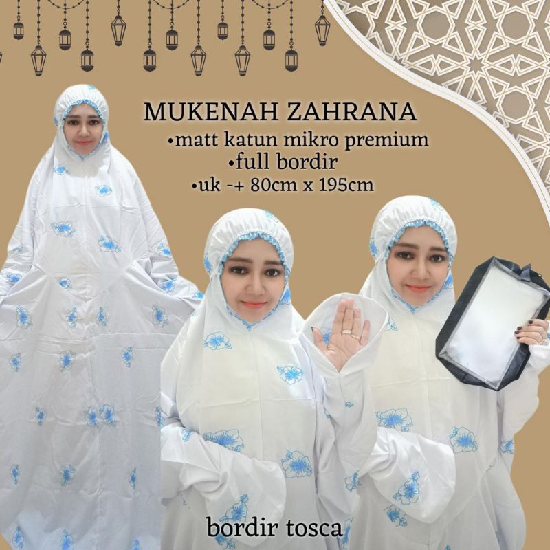 MUKENA ZAHRANA MUKENA TERUSAN KATUN MIKRO PREMIUM BORDIR