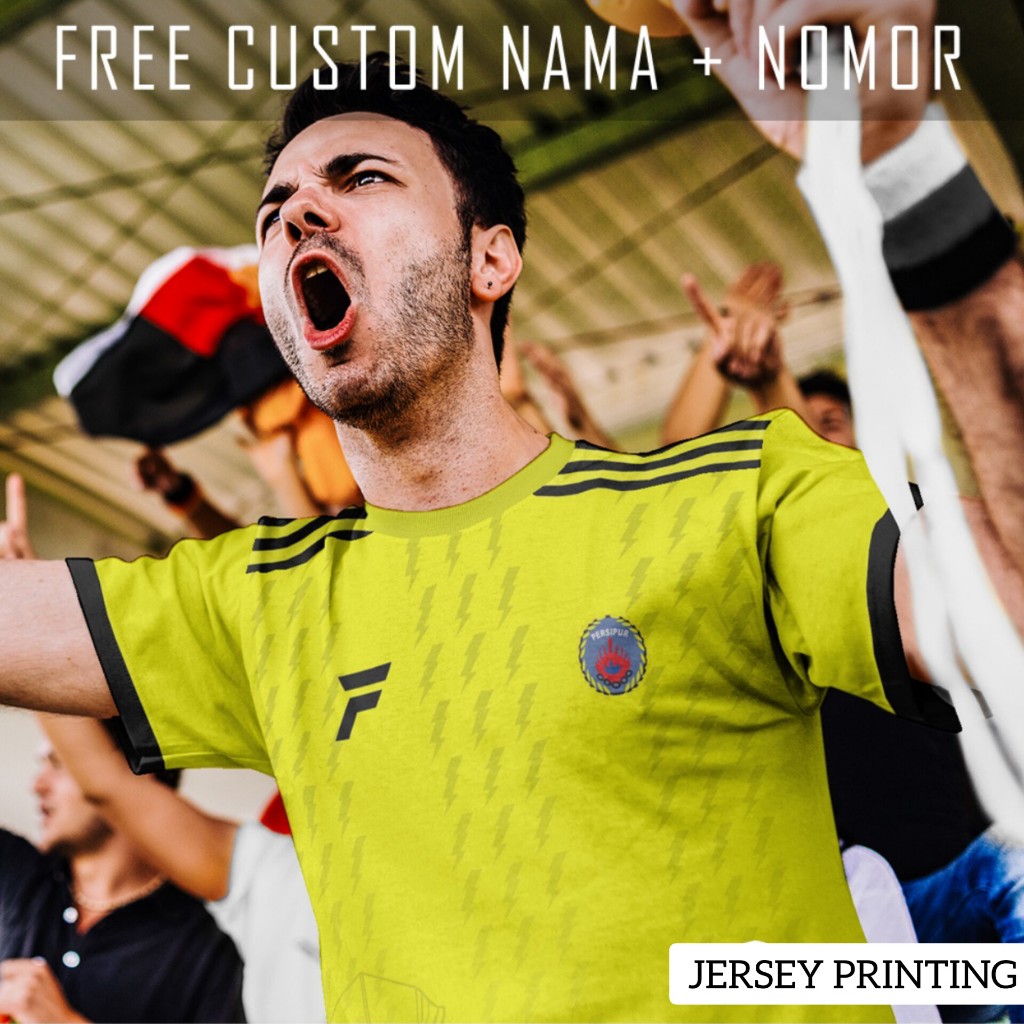 Kaos Bola Jersey Persipur Purwodadi Klub Strip Garis Baju Custom Nama dan Nomor Punggung - 486