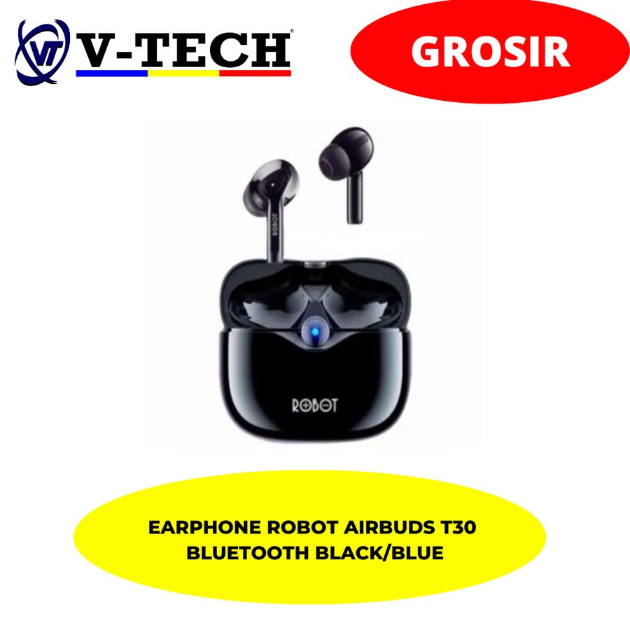 EARPHONE ROBOT AIRBUDS T30 BLUETOOTH BLACK