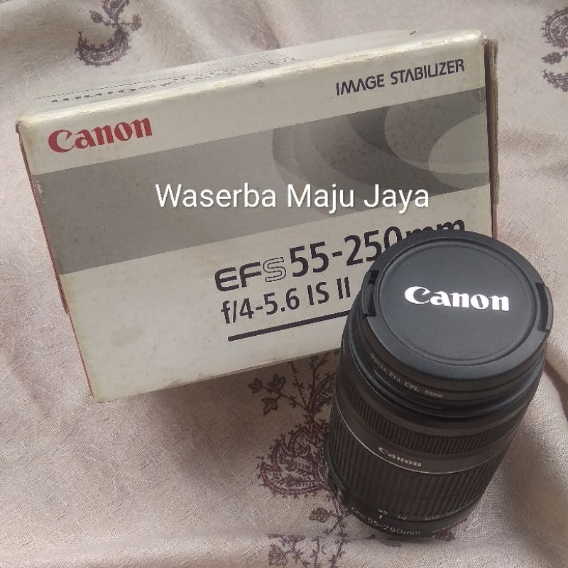 LENSA TELE CANON EFS 55 - 250mmf/4-5.6 IS II (Bekas)