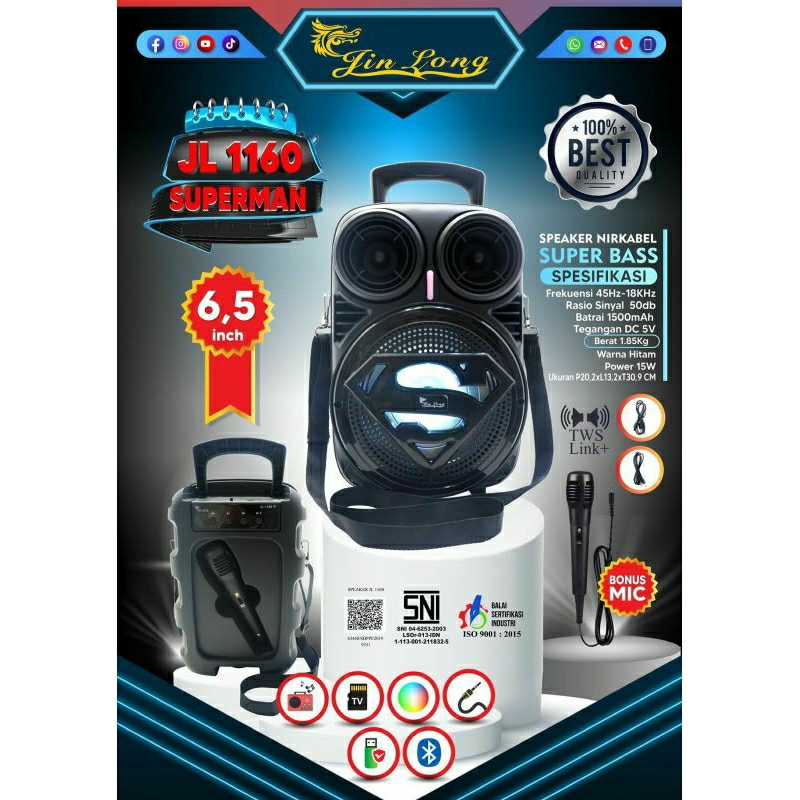Speaker Jinlong Jl 1160 SUPERMAN
