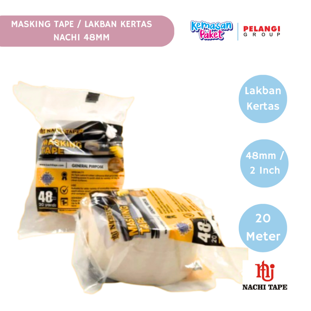 

MASKING TAPE NACHI ISOLASI KERTAS NACHI TAPE 48mm dan 24mm