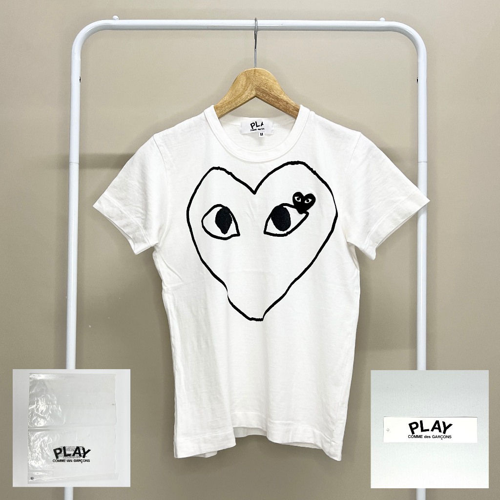 CDG Comme Des Garcons 100% Original Cuma Pakai 2x Baju Kaos Wanita Hitam Bukan Zara