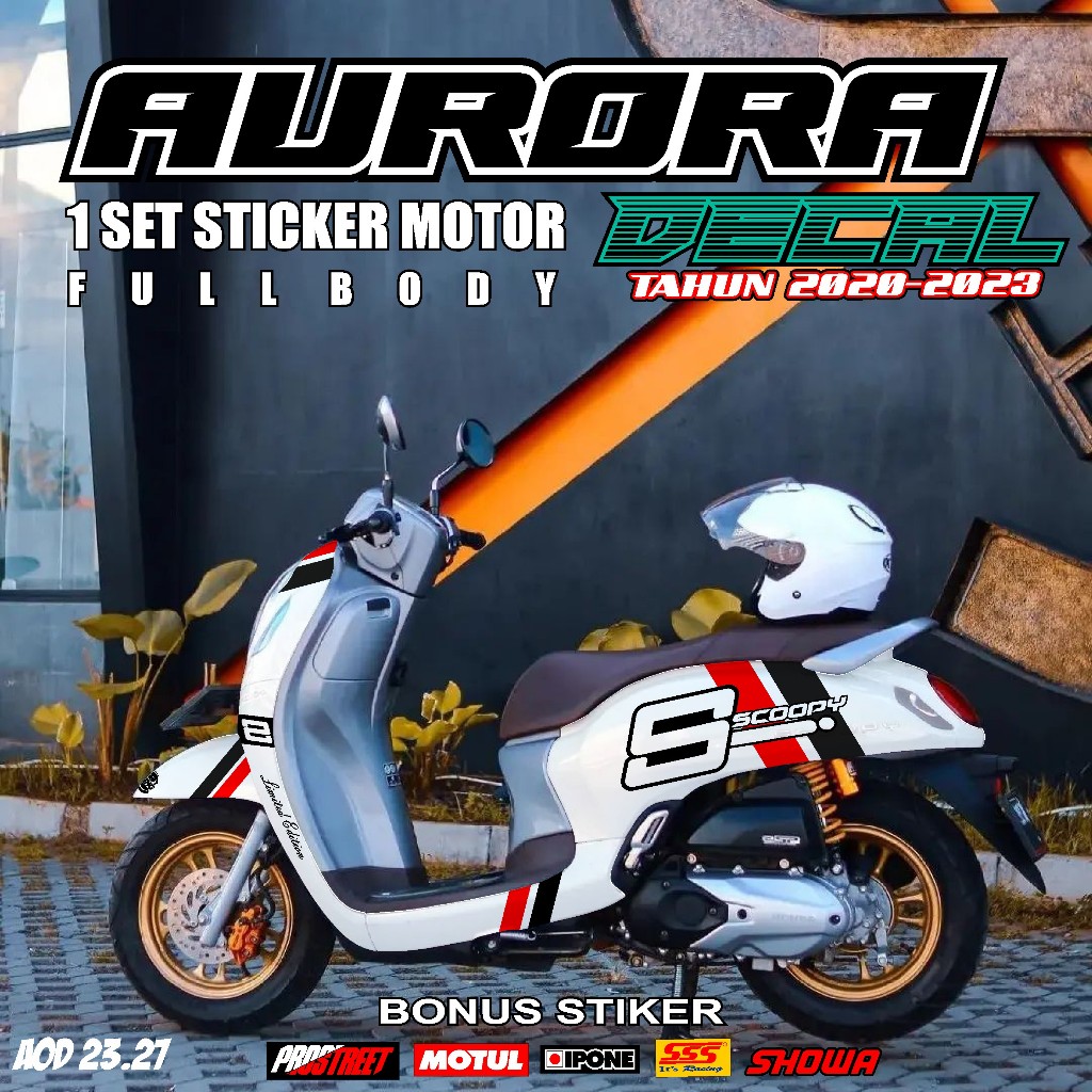 (COD) Decal Dekal Sticker Stiker  scoopy SCOOPY TERBARU 2020-2021-2023 SCUTER SCOOPY  FULL BODY DESI