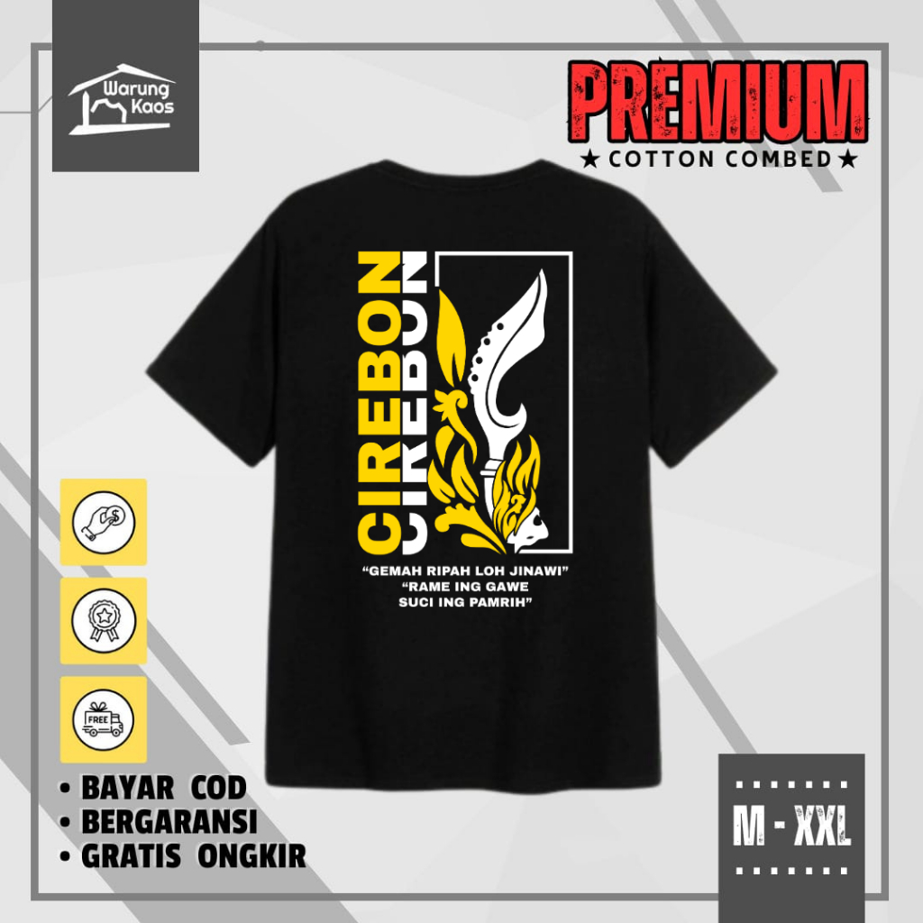 Kaos Kedbel Official Desain Kaos Cirebon Jawa Barat Bahan Cotton Combed