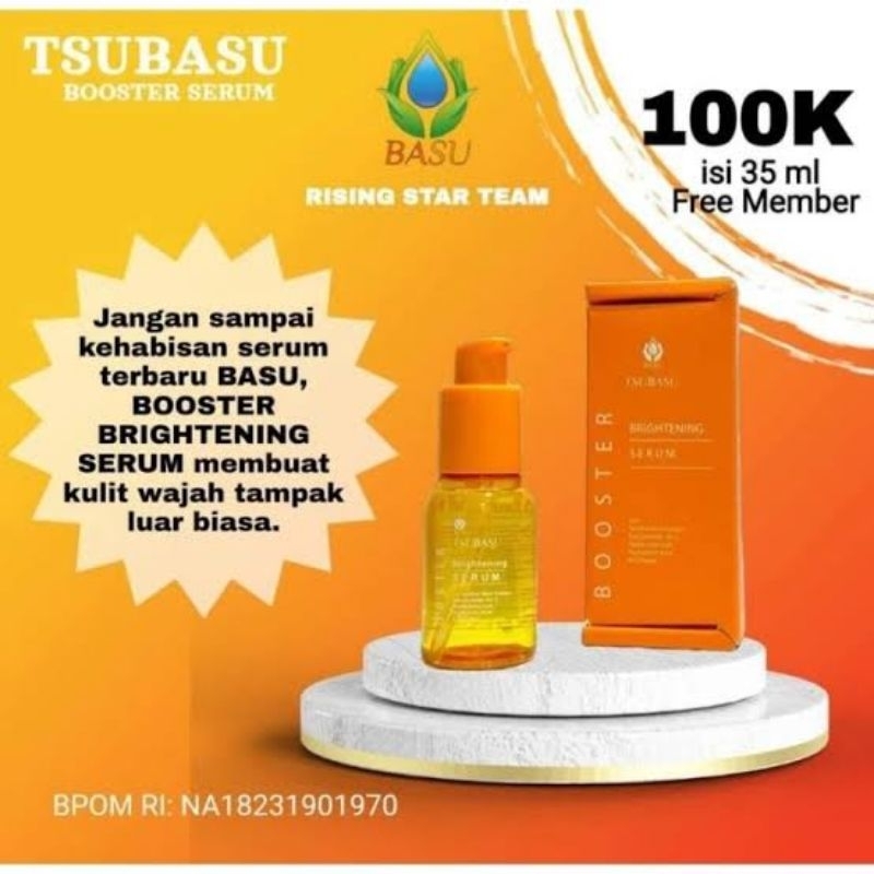 TSUBASU BRIGHTENING BOOSTER SERUM - BASU PENCERAH WAJAH 2x LEBIH CEPAT - GLOWING SERUM - FRUIT SERUM