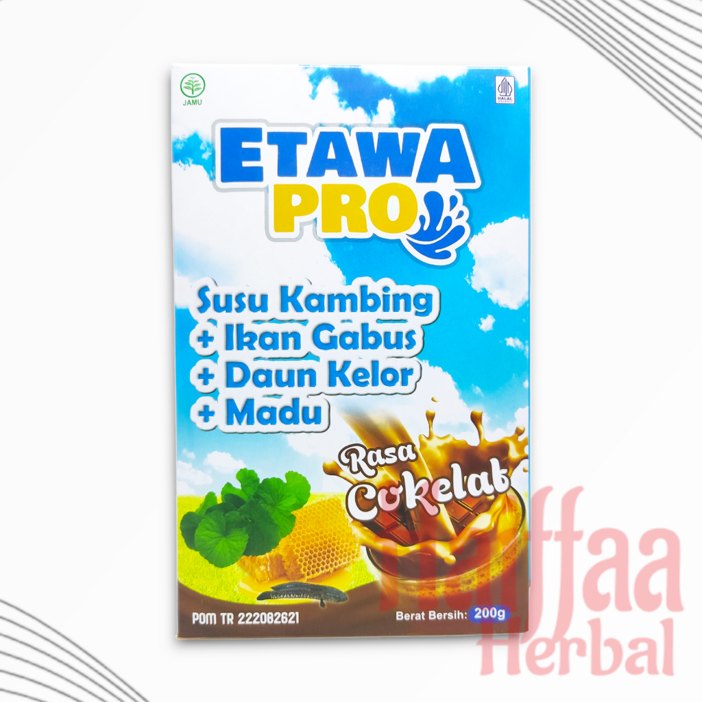 

Etawapro Susu Kambing Etawa Bubuk dengan Ekstrak Albumin Daun Kelor Asli Rasa Coklat