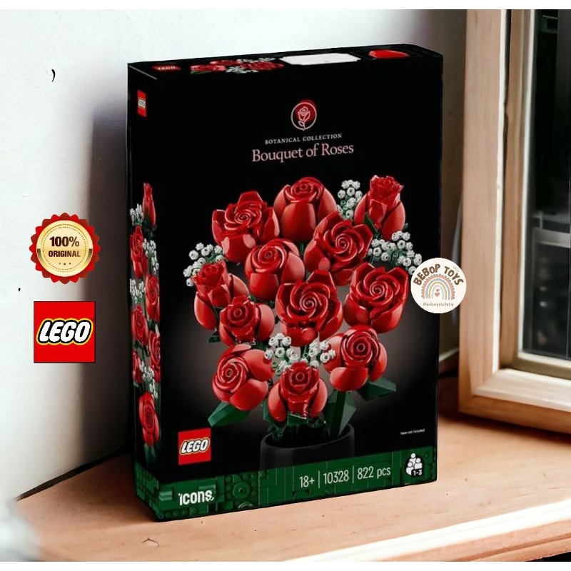 LEGO ICONS FLOWER BOUQUET OF ROSES 10328 ORIGINAL LEGO NEW 2024 LEGO MAWAR ORIGINAL LEGO BUILDING SE