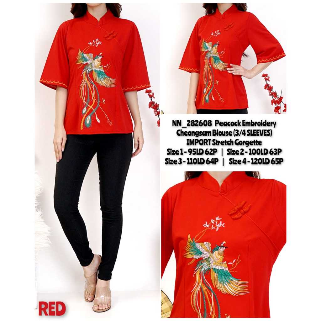 blouse merah merak 54-bc - tcc m l xl xxl 3xl 4xl 5xl 6xl