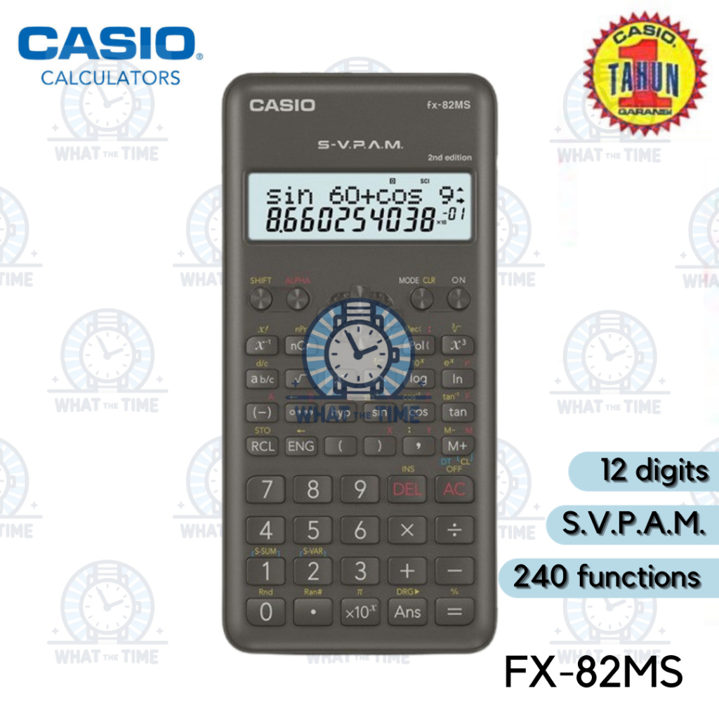 

WTT Kalkulator CASIO FX-82MS Plus Original Scientific Calculator Ilmiah Sekolah Kuliah FX 82MS 82 MS