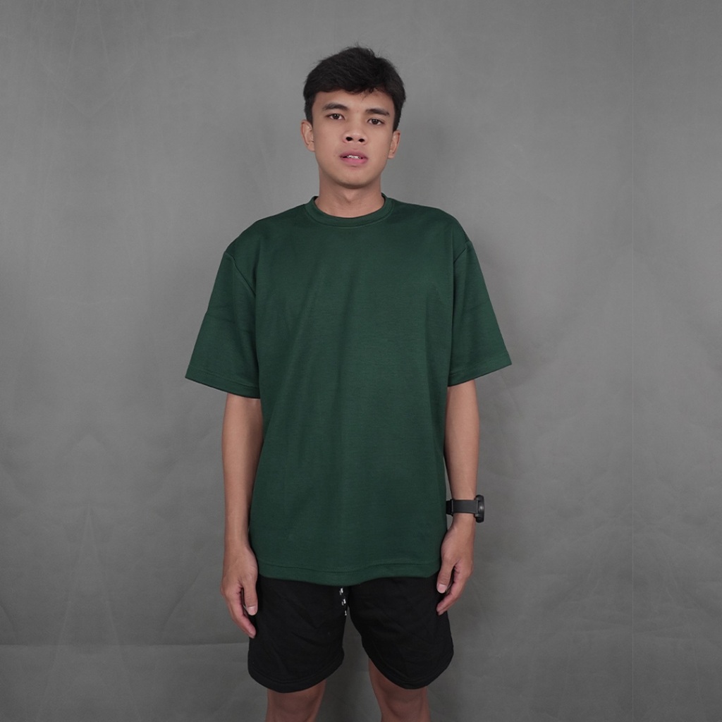 Khankhen Basic Tshirt Oversize Polos Airytech ( Emerald Green )