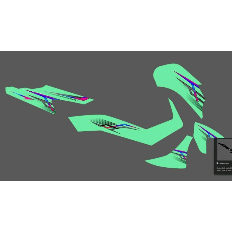 STRIPING STICKER TRANSPARAN NMAX NEW LIST RAINBOW