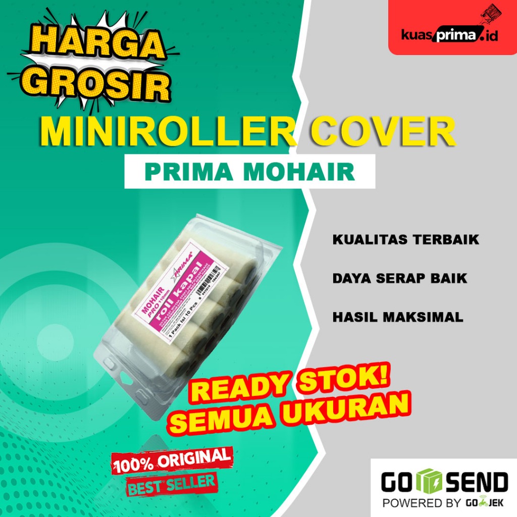 

TERMURAH!! BEST SELLER KUAS PRIMA MOHAIR MINI ROLLER COVER ONLY