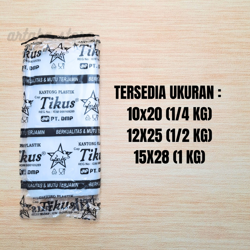 Plastik PE hitam cap tikus