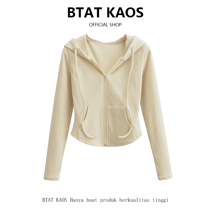 BTAT hoodie zipper polos / hoodie zipper wanita crop / hoodie wanita korean style lucu