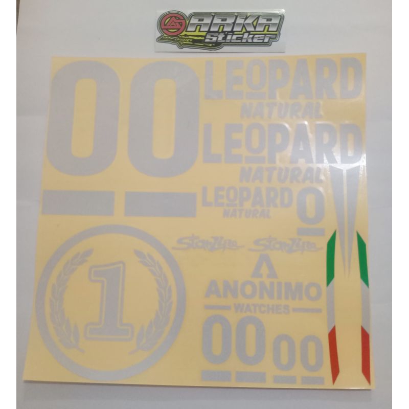 STICKER HELM LEOPARD CUTTING