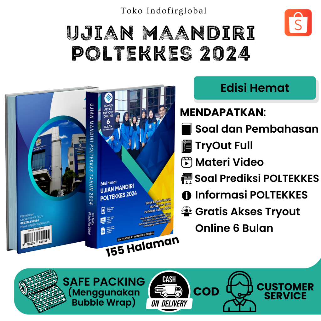 Buku Terbaru UJIAN MANDIRI POLTEKKES 2024 (Edisi Hemat + Gratis Akses Online) Sesuai Dengan Kisi" Te