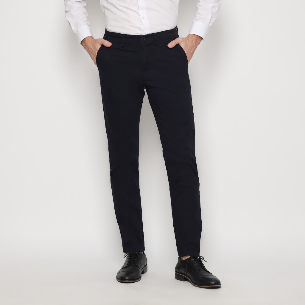 Platini Celana Pria Chino Panjang Navy 588042