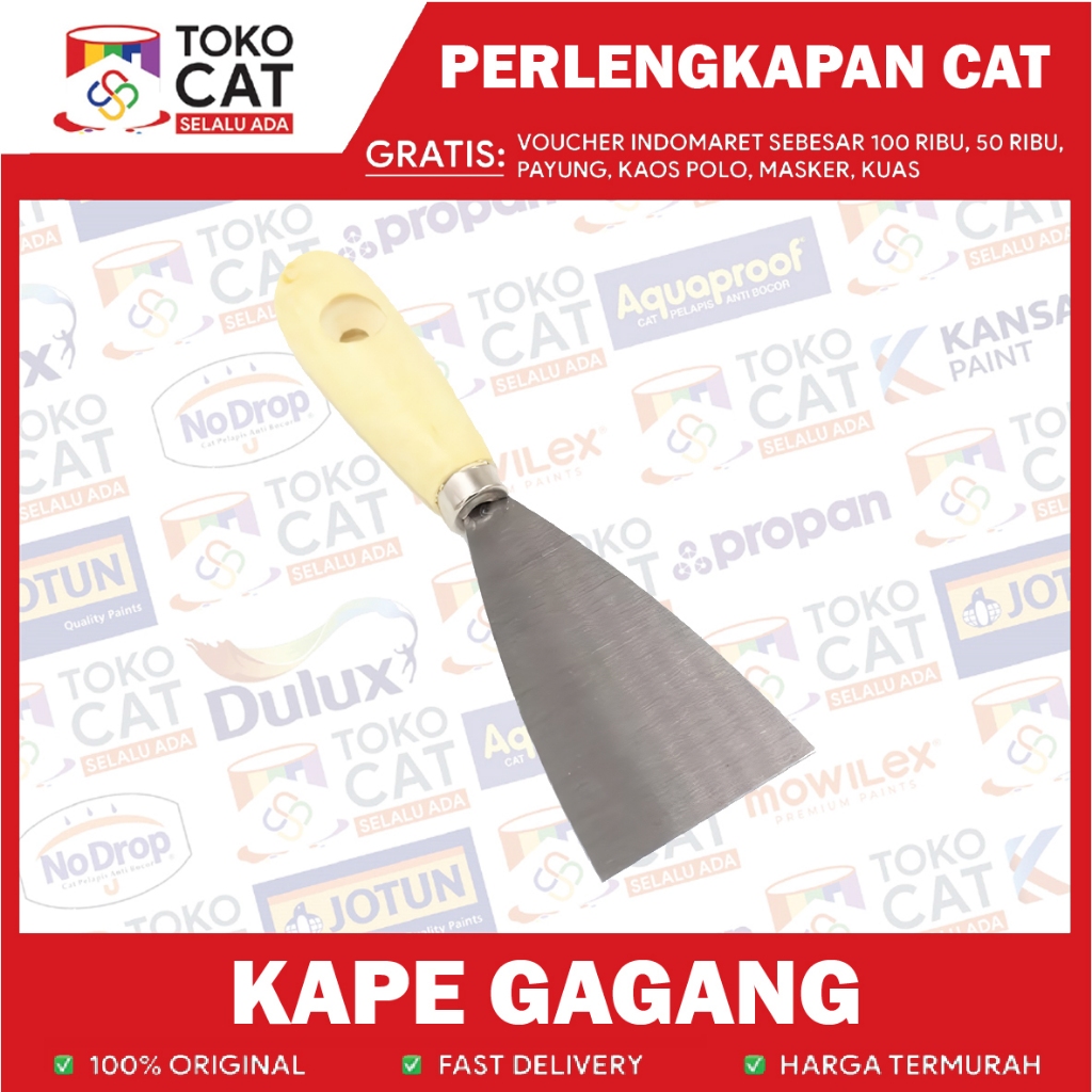 Kape Gagang Karet | Pisau Dempul Pengerok | Cat Scrapper | Kape Besi