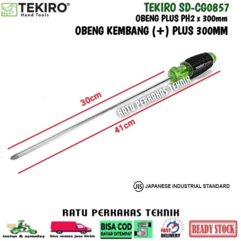 OBENG PLUS TEKIRO PH2 x 300MM SD-CG0857 / OBENG KEMBANG PANJANG (+) TEKIRO 300 MM ORIGINAL