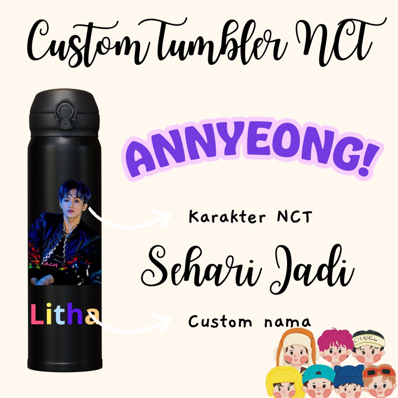 NCT CUSTOM TUMBLER l KADO NCT | KPOP KADO | KADO MURAH KPOP