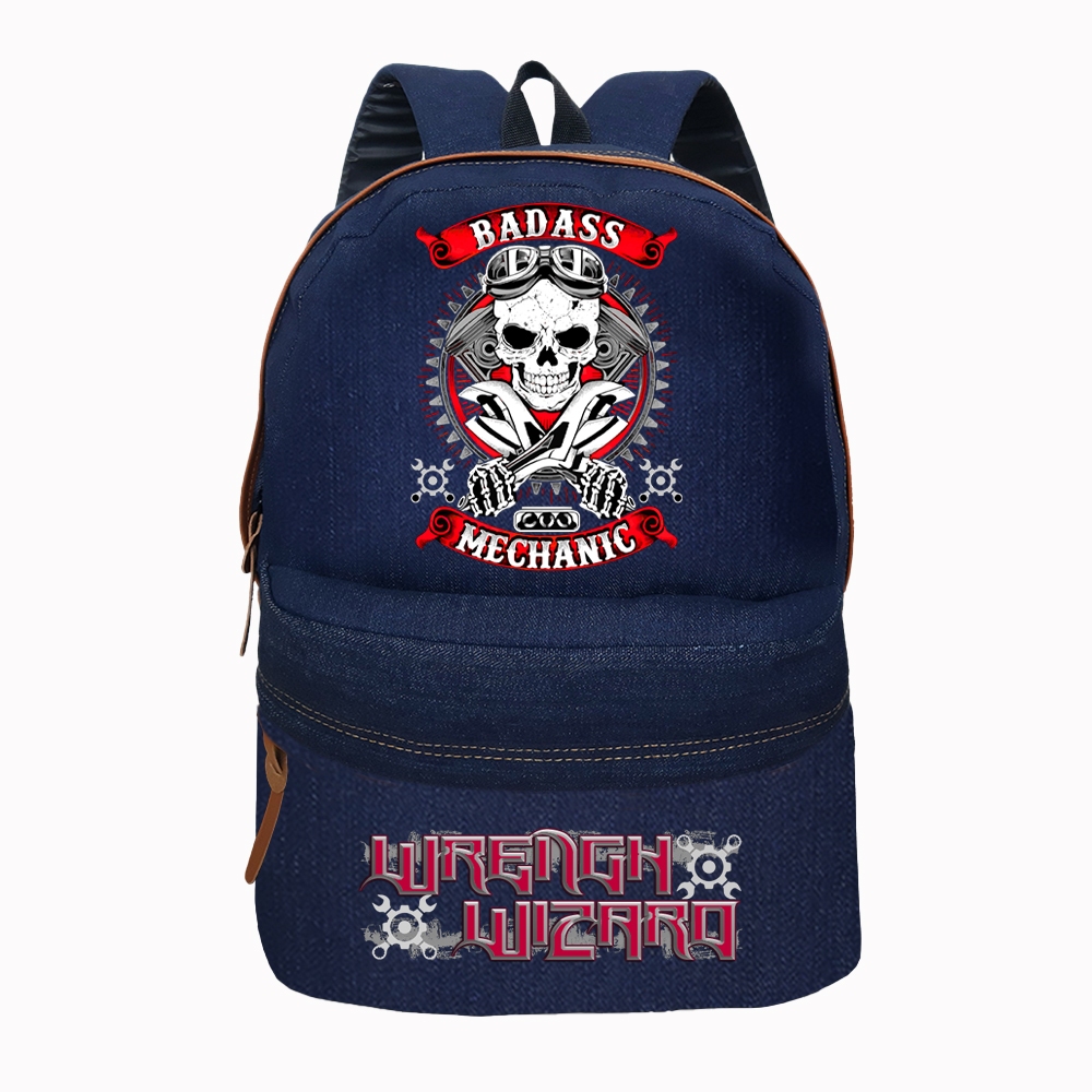 Tas Ransel Pria Distro Tas Sekolah Cowok SMP SMA Tas Punggung Laki laki Denim