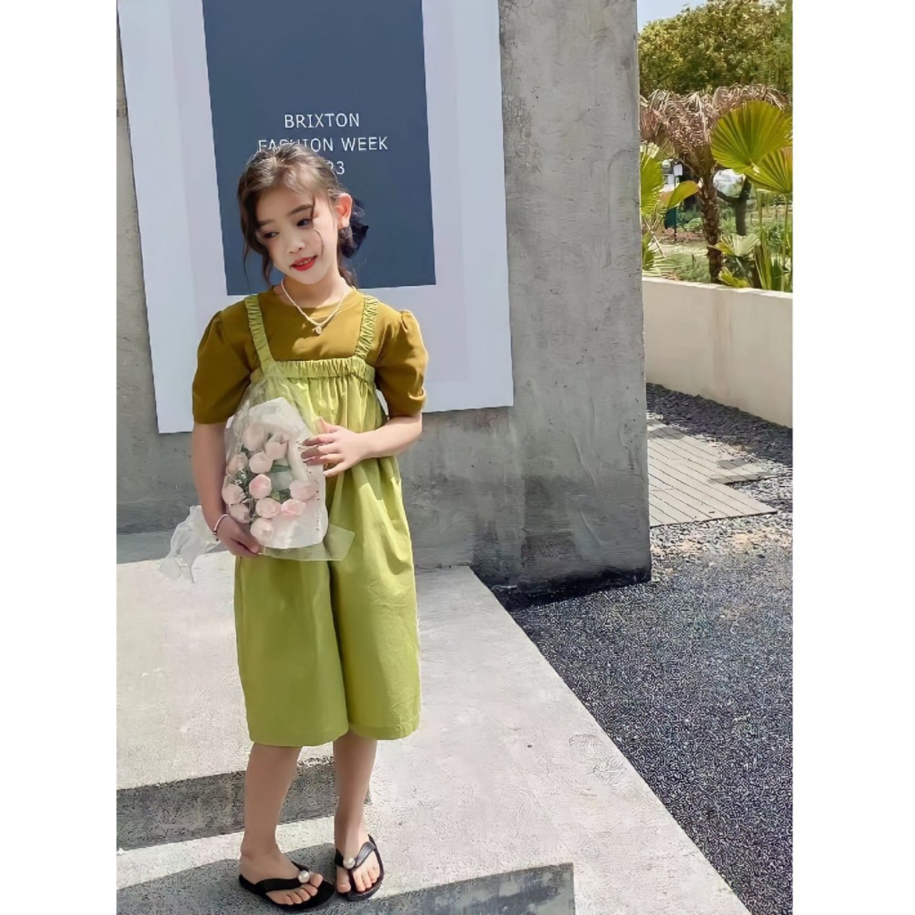 SOZU Setelan Anak Perempuan 5 Tahun - 10 Tahun / Setelan Anak Perempuan Import  / Setelan Korea Anak