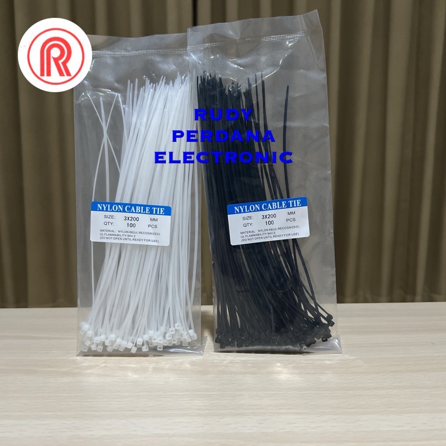 

NYLON CABLE TIE KABEL TIES NILON 3x200MM 3 x 200 MM 20 CM