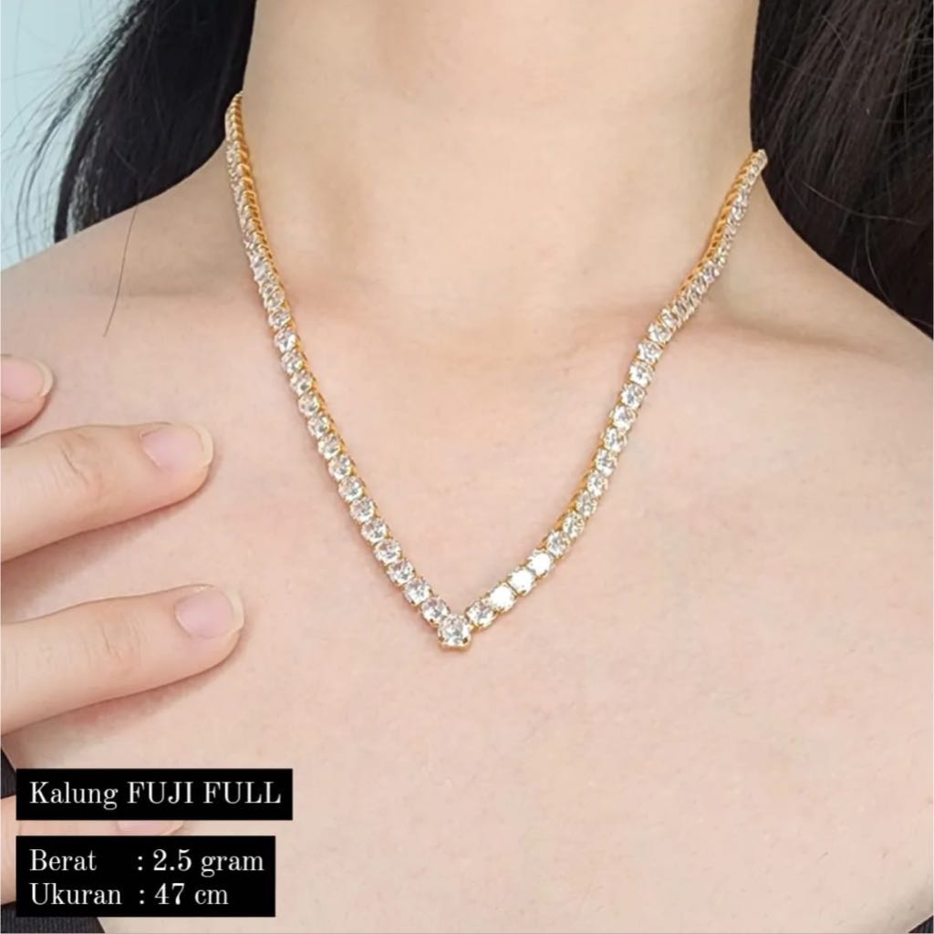 Kalung Fuji Full Dewasa 2.5 gram Emas Muda Panjang 47cm