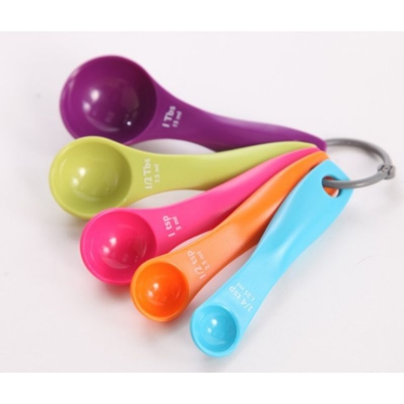 Sendok takar Set 5 buah sendok takar kombinasi dengan sendok takar timbangan, sendok teh, sendok gra