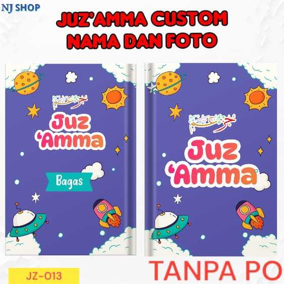 [Buku Juz'Amma] - Juz'Amma Custom JZ-013 Soft Cover Full Color(Free Nama Dan Foto)/Buku Juz amma ter