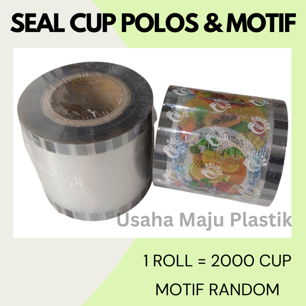 Plastik Lid Cup Sealer Per Roll / Tutup Gelas Plastik Roll / Seal Cup 1000 Gelas