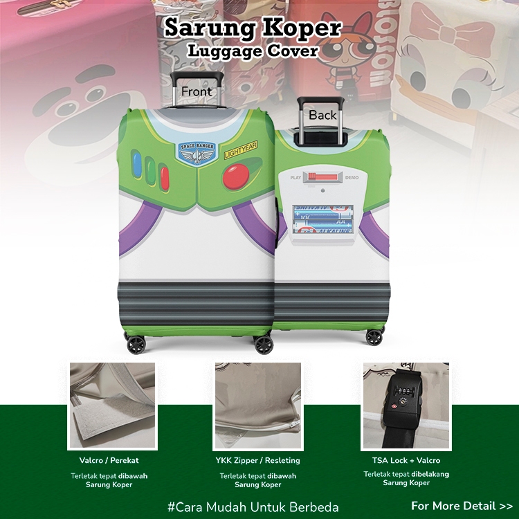 Buzz Lightyear Toy Story Suit Costume - Sarung Koper / Pelindung Koper
