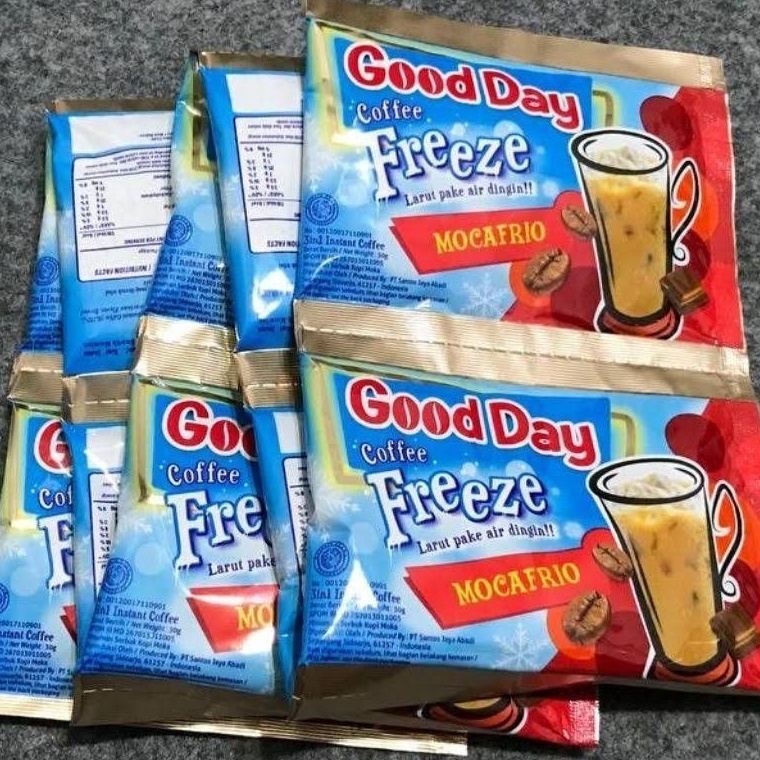 

Ready Stock KOPI Good day FREEZE Mocafrio 3g RENCENG ISI 1 P64