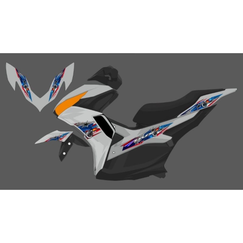 STICKER STIRPING ALL NEW AEROX CONNECTED 155 NVX LIVERY DIESEL THAILAND