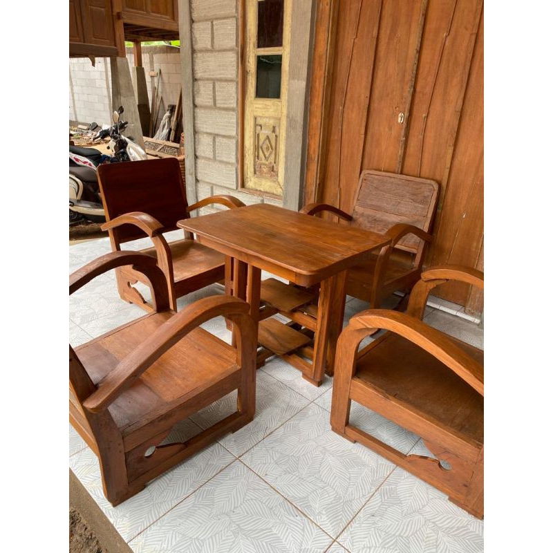 Kursi tamu sedan jawa klasik kuno antik kayu jati lawas