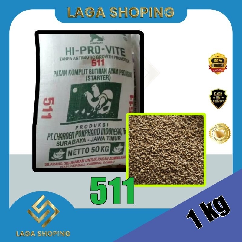 1kilo 511 bravo sekilo pur gemuk ayam burung voer pokpan pedaging hi-pro-vite asli