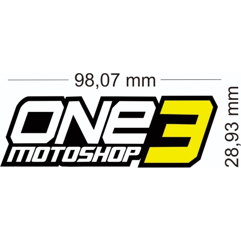 stiker ONE3 MOTOSHOP Sticker cutting