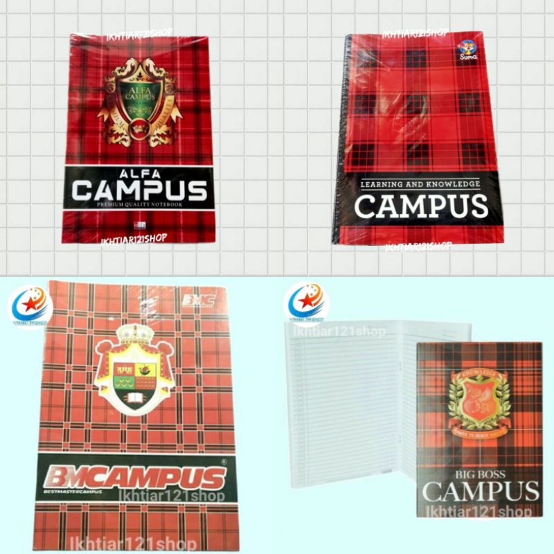 

Buku Tulis CAMPUS Ukuran Boxy 36 lembar Per pack isi 10 Pcs