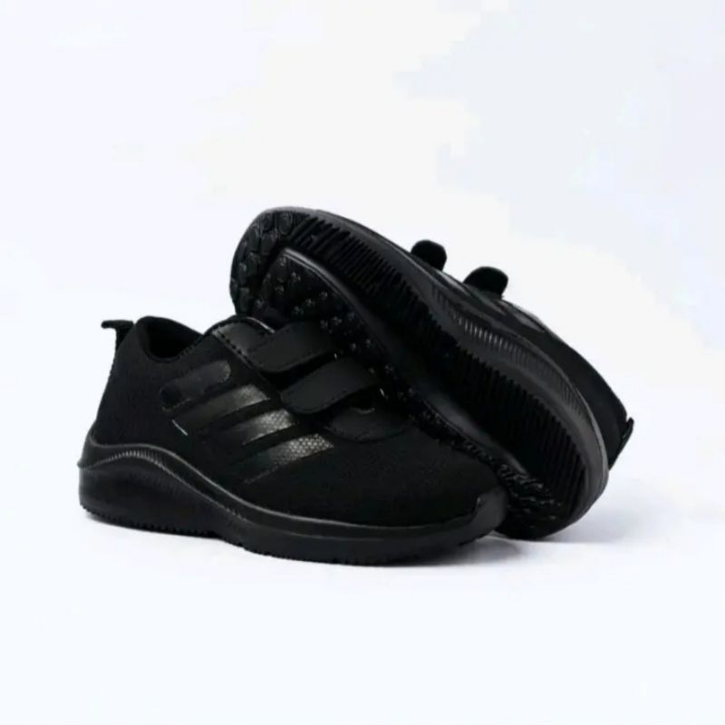 Sepatu anak sekolah Paud TK SD SMP / Sepatu Adidas Neo Full Hitam pria wanita  terbaru
