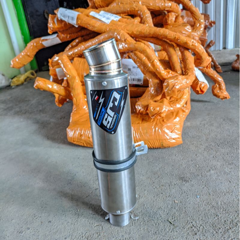 Slincer KNALPOT CJS KOMPETISI 30cm Bulat baru bukan CTS dsm rms BSS