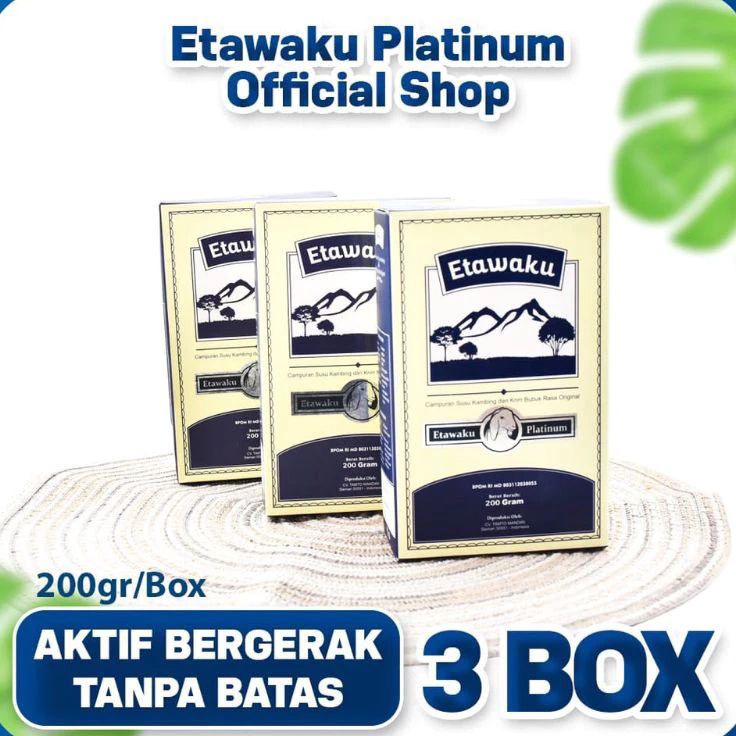 

PNGG6847 ORIGINAL ETAWAKU PLATINUM PROMO 3 BOX SUSU KESEHATAN HERBAL PERNAPASAN TULANG